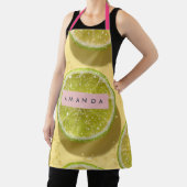 Personalized Sparkle Lime Slice Glitter Citrus  Schürze (InSitu)