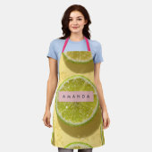 Personalized Sparkle Lime Slice Glitter Citrus  Schürze (Getragen)