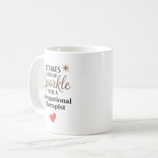 Personalized Sparkle Occupational Therapist Kaffeetasse (Vorderseite Links)