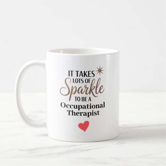Personalized Sparkle Occupational Therapist Kaffeetasse (Links)
