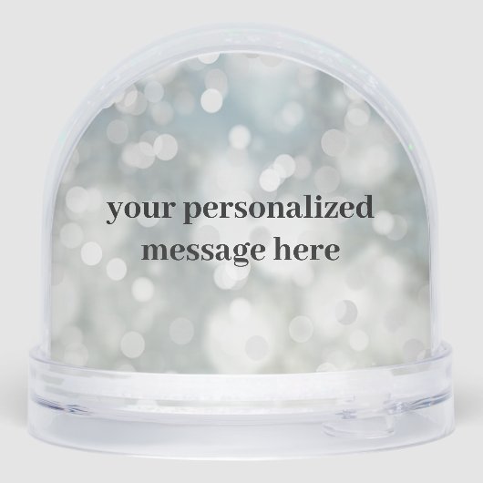 Personalized Sparkle Photo Snow Globe Schneekugeln (Rückseite)