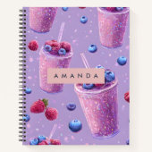 Personalized Sparkling Berry Bliss Purple Smoothie Notizblock (Vorderseite)