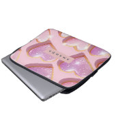 Personalized Sparkling Heart Cookie Delight Laptopschutzhülle (Vorne Knopf)