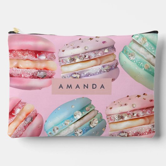 Personalized Sparkling Pastel Macaron Bliss Zubehörtasche (Vorderseite)