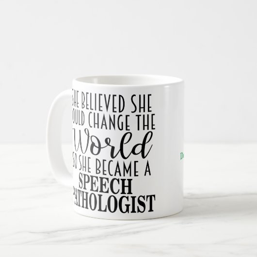 Personalized Speech Pathologist Gift Mug Kaffeetasse (Vorderseite Links)