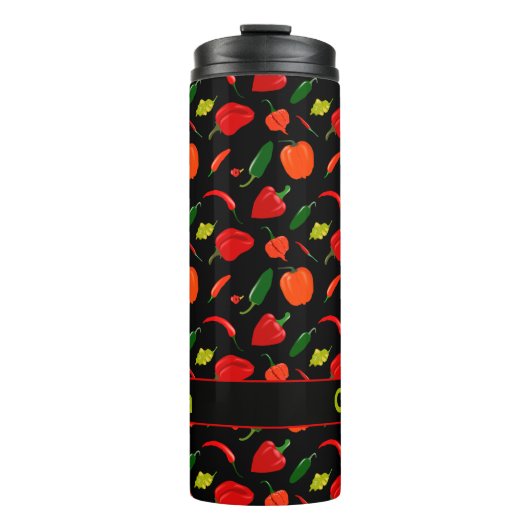 Personalized Spicy Pepper Pattern  Thermosbecher (Vorderseite)