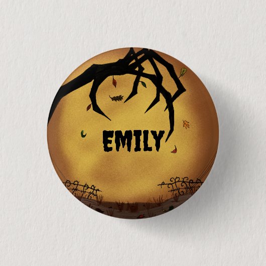 Personalized Spooky Hand Emo Button (Vorderseite)