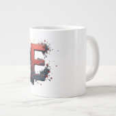 Personalized Sports Fan Monogram Custom Initial &  Jumbo-Tasse (Vorderseite Rechts)
