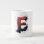 Personalized Sports Fan Monogram Custom Initial  Jumbo-Tasse (Vorderseite)