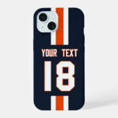 Personalized Sports Jersey iPhone 15 Hülle (Rückseite)