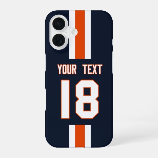 Personalized Sports Jersey iPhone 16 Hülle (Rückseite)