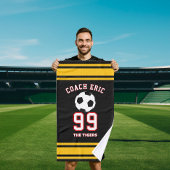 Personalized Sports soccer coach Football Player Handtuch