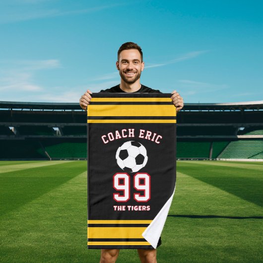 Personalized Sports soccer coach Football Player Handtuch
