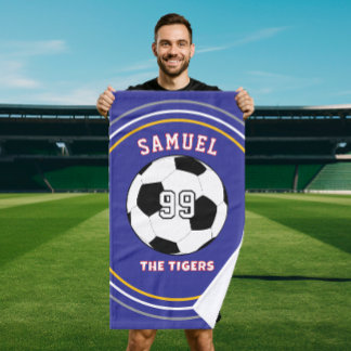 Personalized Sports soccer Football Player Handtuch