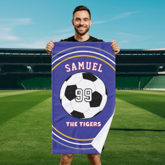 Personalized Sports soccer Football Player Handtuch