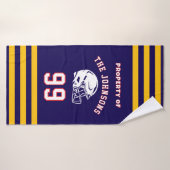 Personalized Sports Towel | Custom Football Player Badehandtuch (Badehandtuch)
