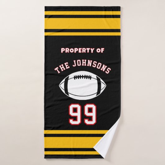 Personalized Sports Towel | Custom Football Player Badehandtuch (Badehandtuch)