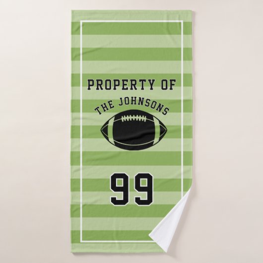 Personalized Sports Towel | Custom Football Player Badehandtuch (Badehandtuch)