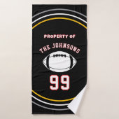 Personalized Sports Towel | Custom Football Player Badehandtuch (Badehandtuch)