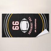 Personalized Sports Towel | Custom Football Player Badehandtuch (Badehandtuch)