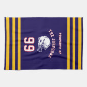 Personalized Sports Towel | Custom Football Player Geschirrtuch (Horizontal)