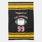 Personalized Sports Towel | Custom Football Player Geschirrtuch (Vertikal)