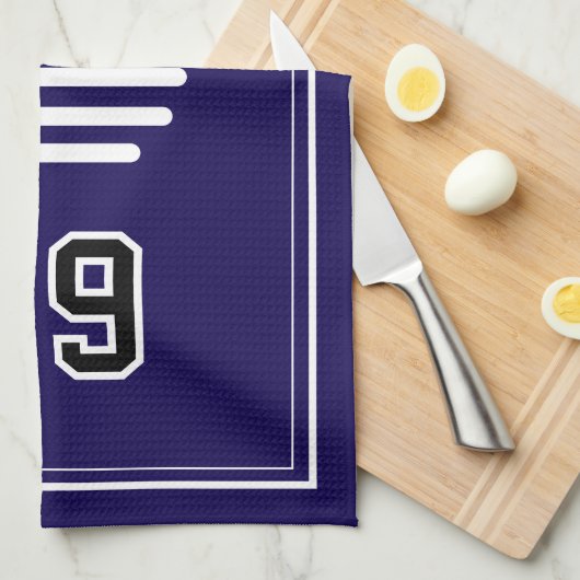 Personalized Sports Towel | Custom Football Player Geschirrtuch (Viertel Falte)