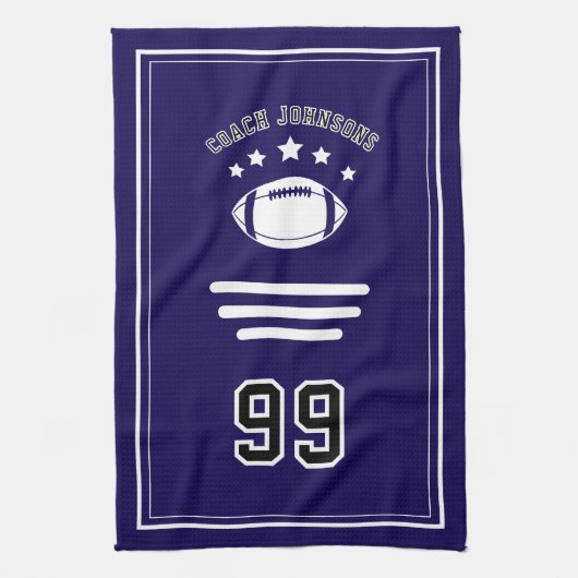 Personalized Sports Towel | Custom Football Player Geschirrtuch (Vertikal)
