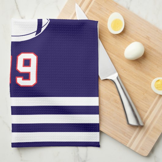 Personalized Sports Towel | Custom Football Player Geschirrtuch (Viertel Falte)