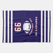 Personalized Sports Towel | Custom Football Player Geschirrtuch (Horizontal)
