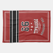 Personalized Sports Towel | Custom Football Player Geschirrtuch (Horizontal)