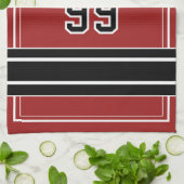 Personalized Sports Towel | Custom Football Player Geschirrtuch (Gefaltet)