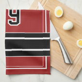 Personalized Sports Towel | Custom Football Player Geschirrtuch (Viertel Falte)