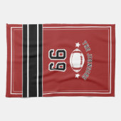 Personalized Sports Towel | Custom Football Player Geschirrtuch (Horizontal)