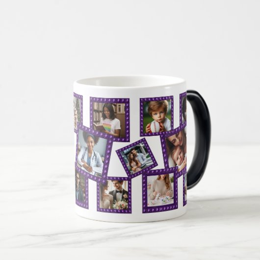 Personalized Spring Blossom Framed 17 Photos Mug Kaffeetasse (VorderseiteRechts)