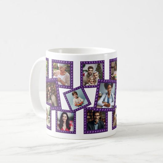Personalized Spring Blossom Framed 17 Photos Mug Kaffeetasse (Vorderseite Links)