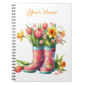Personalized Spring Floral Spiral Notebook Notizblock (Vorderseite)