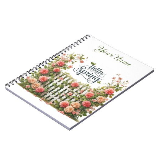 Personalized Spring Floral Spiral Notebook Notizblock (Linke Seite)