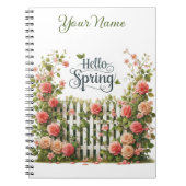 Personalized Spring Floral Spiral Notebook Notizblock (Vorderseite)