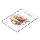 Personalized Spring Floral Spiral Notebook – Notizblock (Linke Seite)