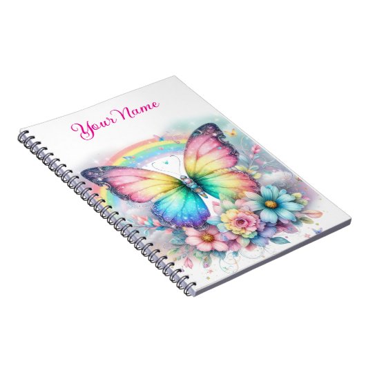 Personalized Spring Floral Spiral Notebook Notizblock (Rechte Seite)
