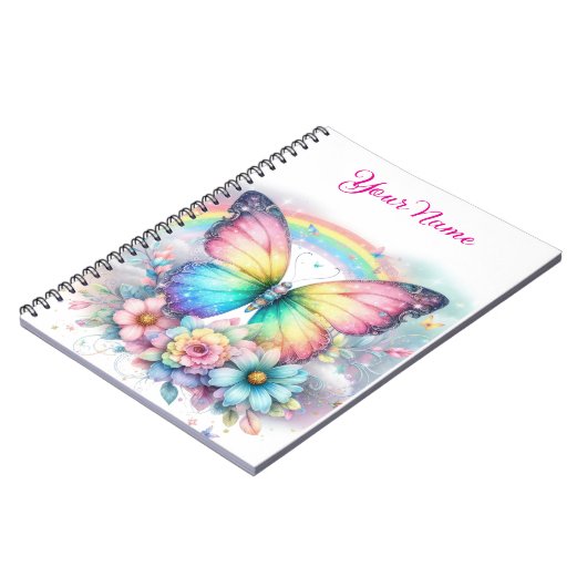 Personalized Spring Floral Spiral Notebook Notizblock (Linke Seite)