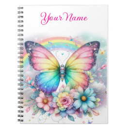 Personalized Spring Floral Spiral Notebook Notizblock