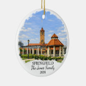 Personalized Springfield Ornament, Custom Illinois Keramik Ornament (Rechts)