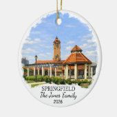 Personalized Springfield Ornament, Custom Illinois Keramik Ornament (Links)