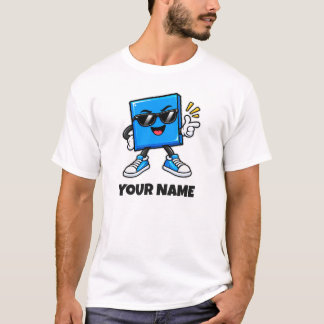 Personalized Square Name & Custom Text T-Shirt