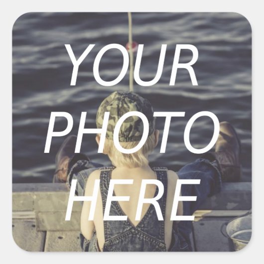 Personalized Square Photo Sticker Sheet (Vorderseite)