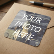 Personalized Square Photo Sticker Sheet