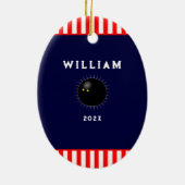 Personalized Squash Sports Keramik Ornament (Hinten)