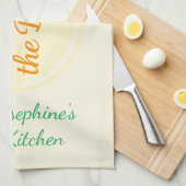 Personalized Squeeze the Day Lemon Kitchen Towel Geschirrtuch (Viertel Falte)